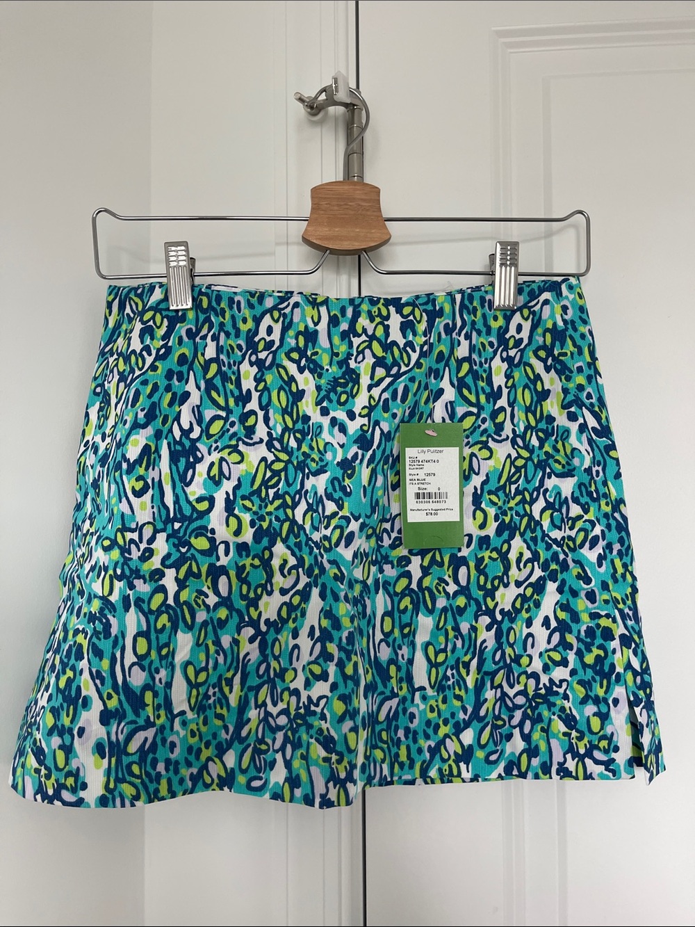 Lilly Pulitzer Skort Size 0 in Sea Blue NWT